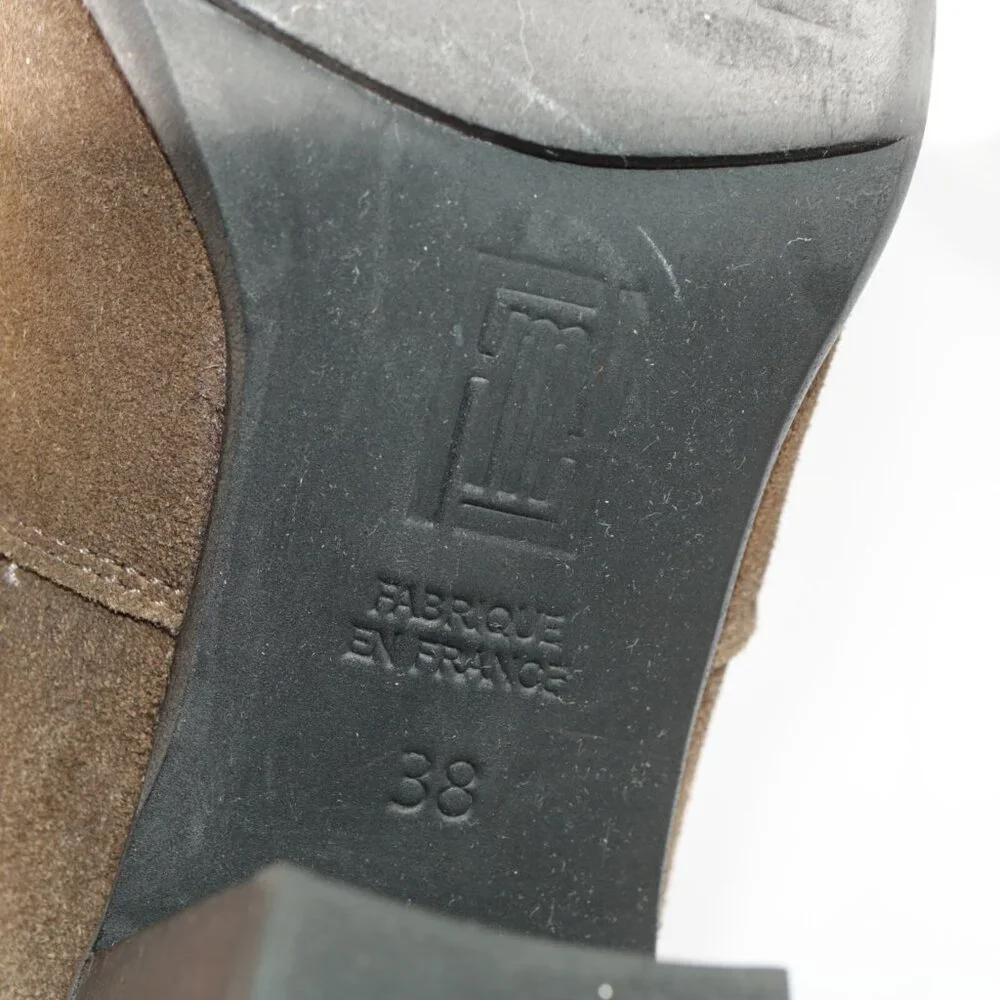 Sundance Womens Liliana Boots Size 38 7 Brown‎ Suede Block Heel Booties France